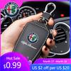 For Alfa Romeo 2026 Hot Sticker Car Keychain Key Protector Bag Key Holder Case Keyring Wallet For Alfa Romeo giulietta 159 mito 
