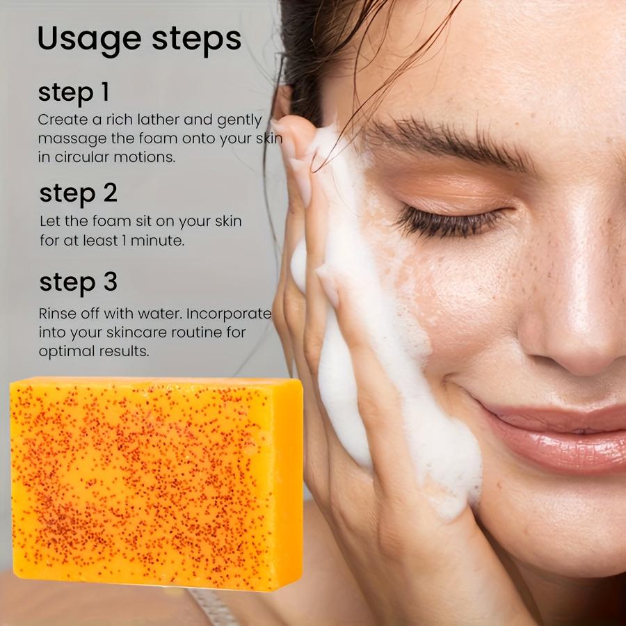 100 г Гранулированное мыло с куркумой, лимоном и койевой кислотой, Мыло ручной работы холодного отжима для купания и умывания лица, Увлажняющее, Питательное, Глубокое очищение