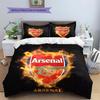 Arsenal F Pattern Bedding,Quilt Set Quilt Cover Pillowcase Home Birthday Gift(1 * duvet cover + 2 * pillowcase, without core)