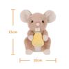Плюшевая игрушка Крыса с абрикосовым сыром для детей, Мягкая и милая пушистая крыса с сыром для девочек и мальчиков, 15 см
