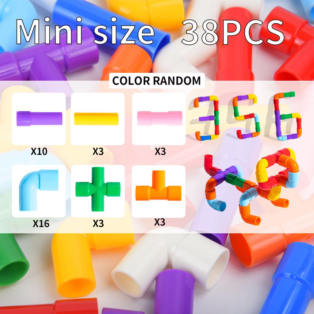 Children'S Water Pipe Splicing Block Large Particle Toy Puzzle Assembly Puzzle 3 To 6 Year Old Boys and Girls Baby