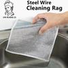 5/10 Pcs., A Kitchen Magic Rag for Cleaning, Metal Steel Wire, Cleaning Rag, Anti -stick Oil Rag for Pans, Stove, Tools for Removing Rust, Clean Tools