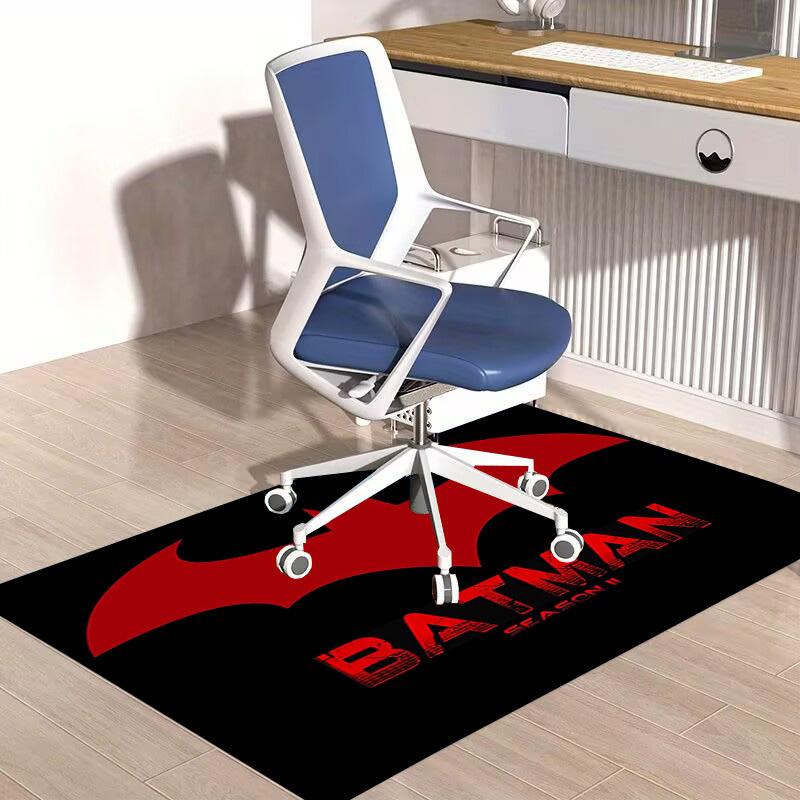 1pc Office Carpet Chair Mats Batman Season II Logo Perfect for Office Chairs, Living Rooms, Or Bedrooms,Polyester Carpet.HDT124