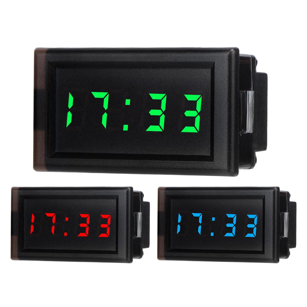 DC4.-30V Водонепроницаемые пылезащитные автомобильные электронные часы со светодиодным цифровым дисплеем