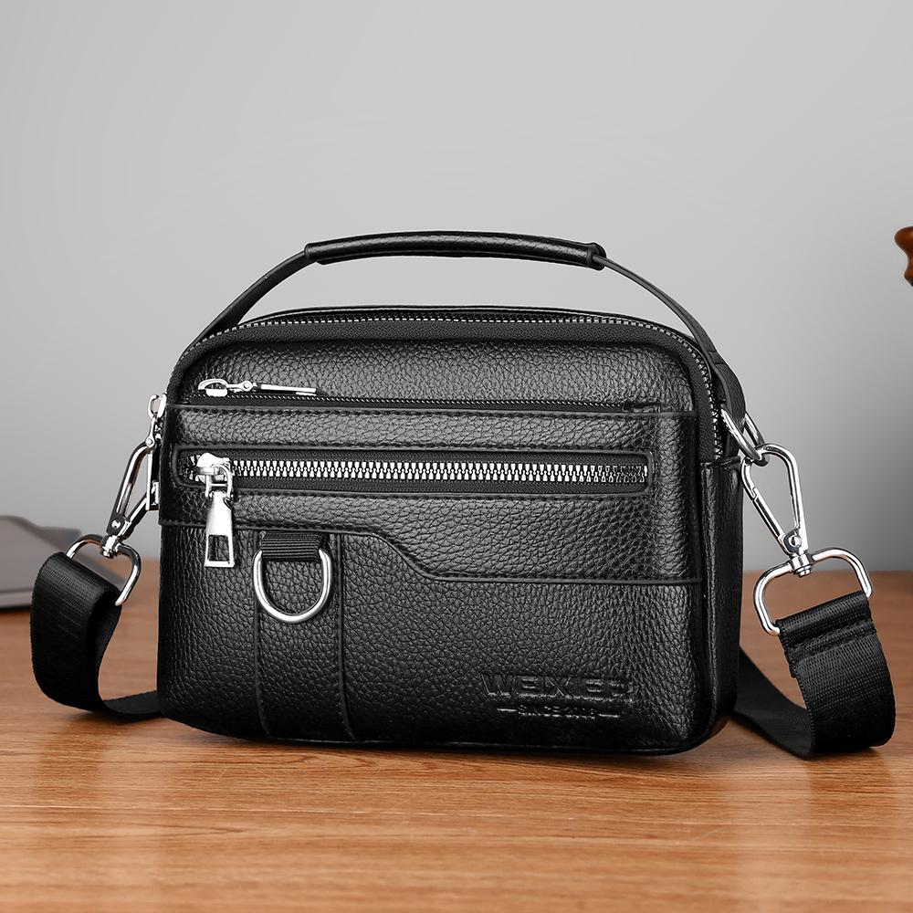 WEIXIER Мужская кожаная сумка-мессенджер Водонепроницаемая сумка через плечо Сумка-портфель Сумка-планшет Дорожная рабочая сумка