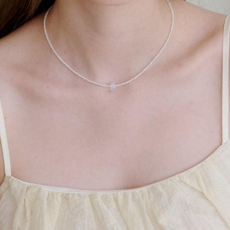 NUOY Sparkling Cubic Rondell Necklace