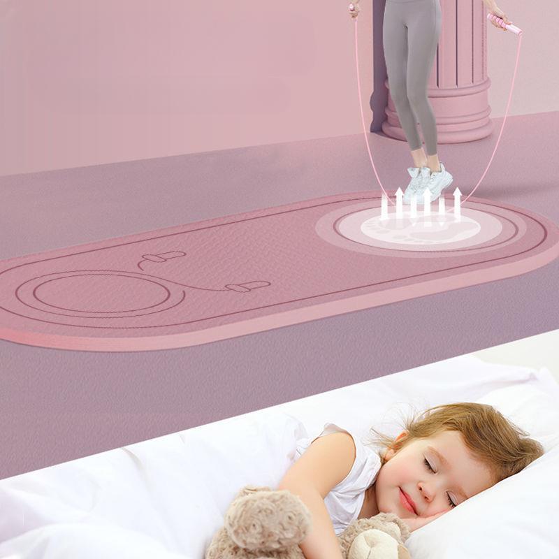 Специальный коврик для прыжков со скакалкой, противоскользящий и звукоизоляционный, амортизирующие и бесшумные коврики для домашнего использования, профессиональный напольный коврик для фитнеса и йоги