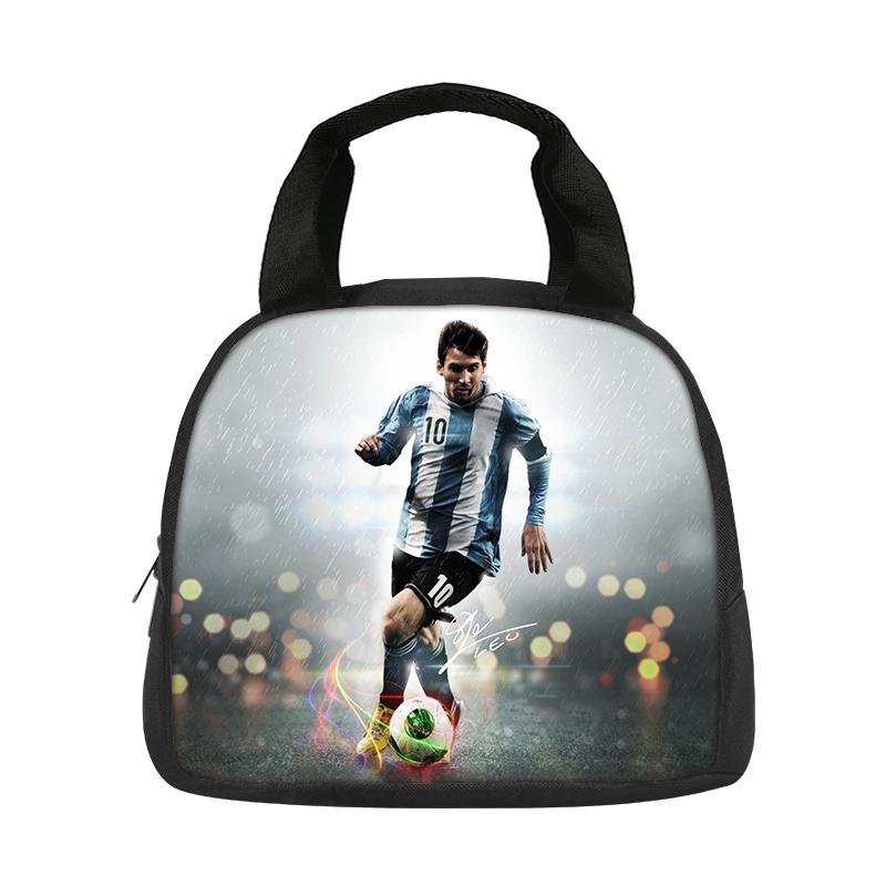 Школьная сумка M-Messi, Термосумка для обеда, Звезда футбола, Студент, Контейнер для еды Bento, Многоразовая термосумка, Ланч-бокс