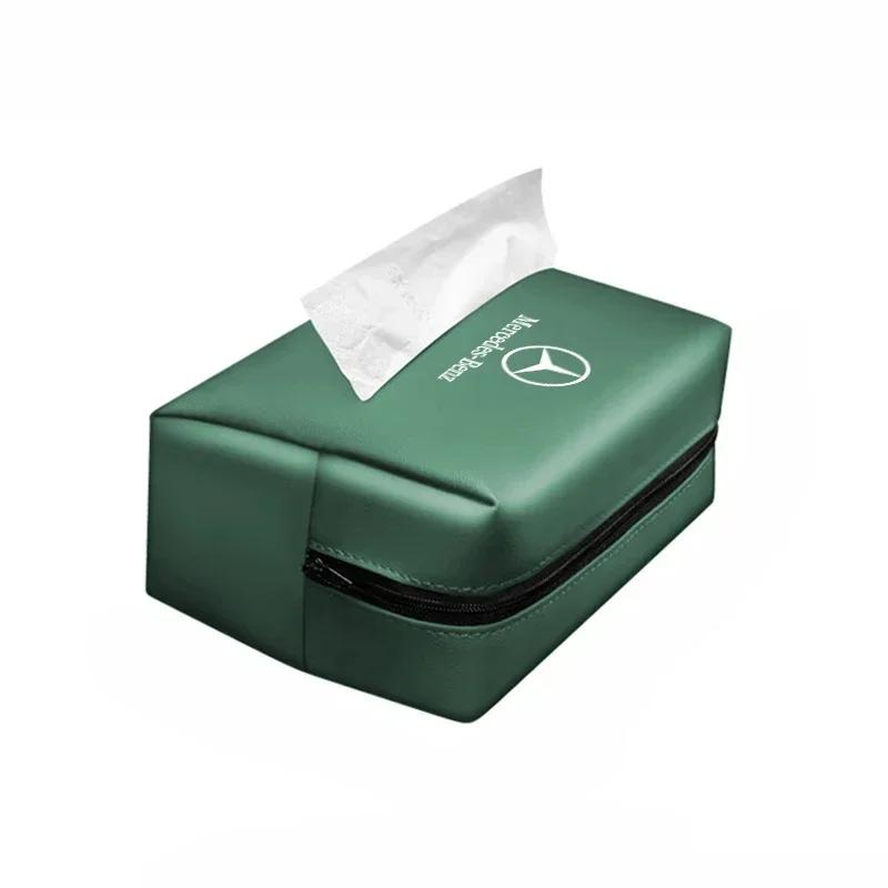 GLC GLB Car Tissue Box Sun Visor Seat Back Paper Towel Storage Bag For Mercedes Benz AMG GLE GLS GLC CLA GLA GLK GLB C197 W204