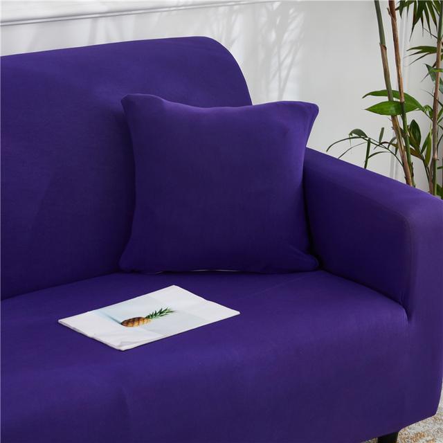 Эластичная эластичная подушка с однотонным принтом Cojines Decorativos Para Sofa Capa De Almofada Coussin De Salon Housse De Cous