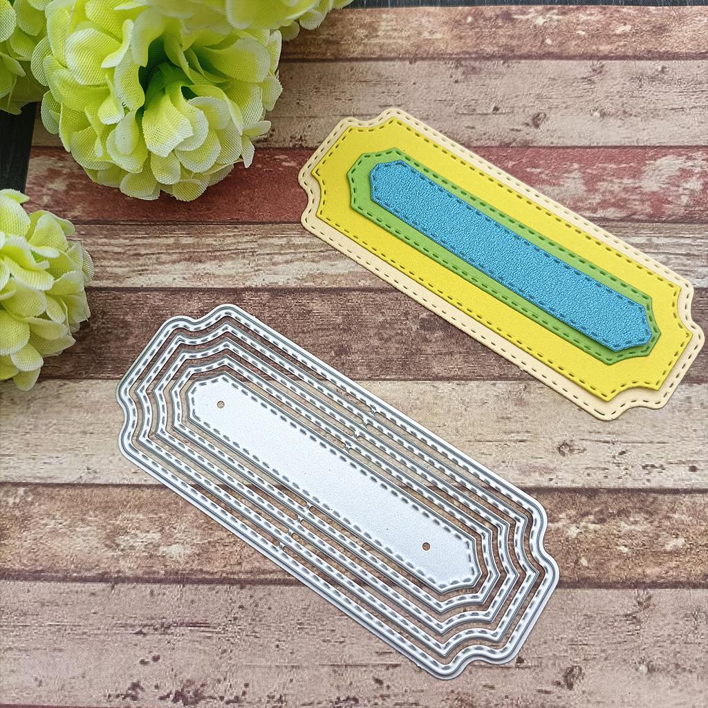 Металлические штампы Тиснение Бумажные штампы Теги Форма Вырубные штампы Карточки DIY Шаблоны для резки для альбомной бумаги для скрапбукинга