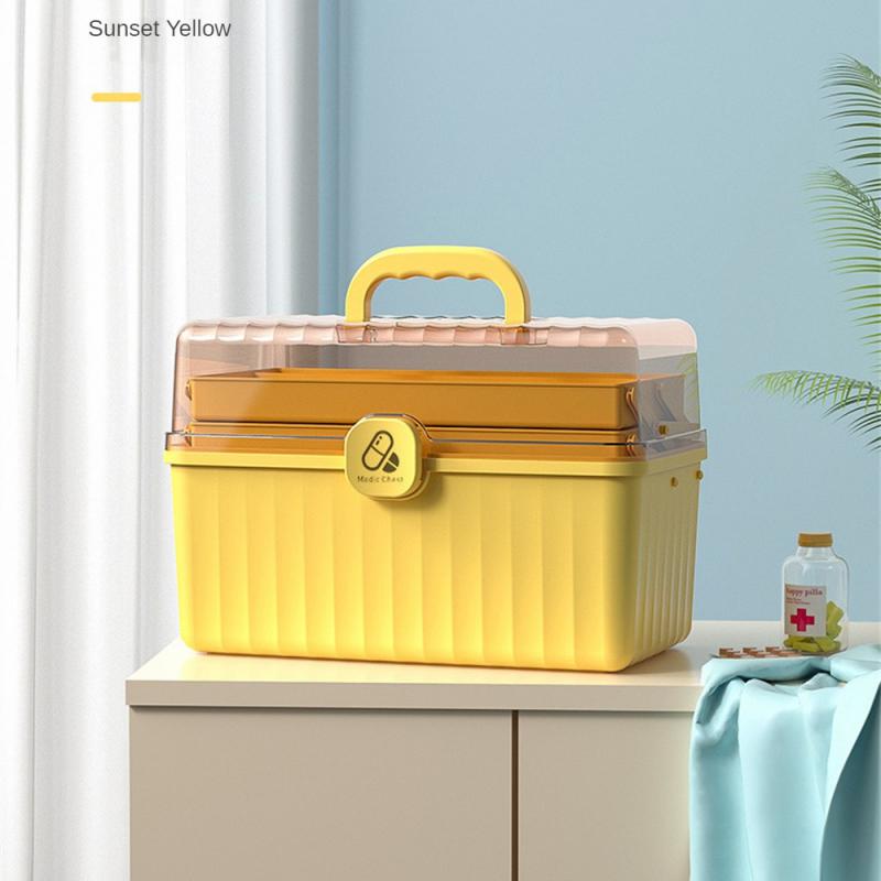 Многослойная аптечка, большая аптечка первой помощи, переносная аптечка, контейнер для таблеток, семейный контейнер для экстренной помощи, органайзер для хранения