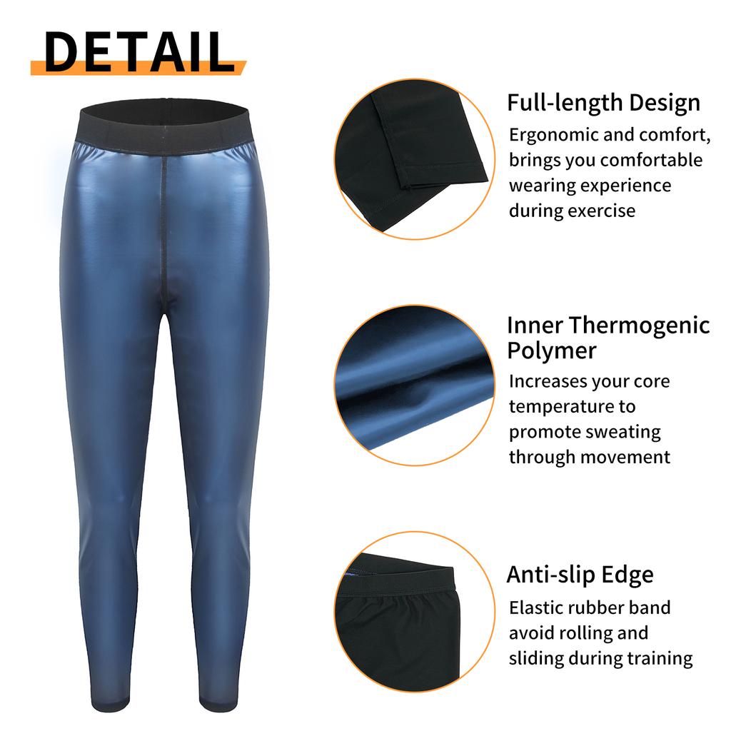 Мужские леггинсы для тренировок Спортивные штаны для сауны Компрессионные колготки для фитнеса Тренажерный зал Брюки для похудения Уловитель тепла Сауна Костюм для похудения Body Shaper Спортивные брюки