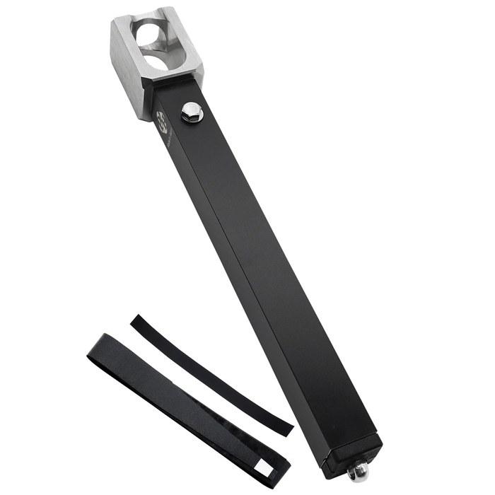UJack Peg Hammer, Made in Japan, Compact Peaks Hammer, Small Straight Camping Hammer, Stainless Steel, Square (Body + Included Black Rubber