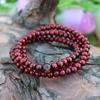 Bracelet 2020 New 6mm*108 Natural Red Sandalwood Bead Prayer Japa Rosary Mala Bracelet