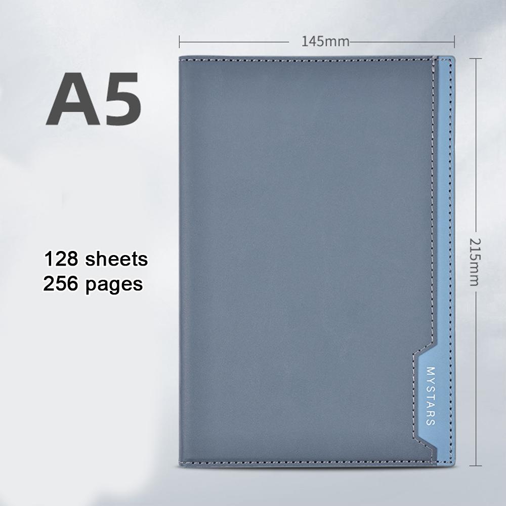 (Бесплатная гравировка логотипа) Простая студенческая тетрадь А5, протоколы деловых встреч, кожаный блокнот, дневник, 128 листов, 256 страниц