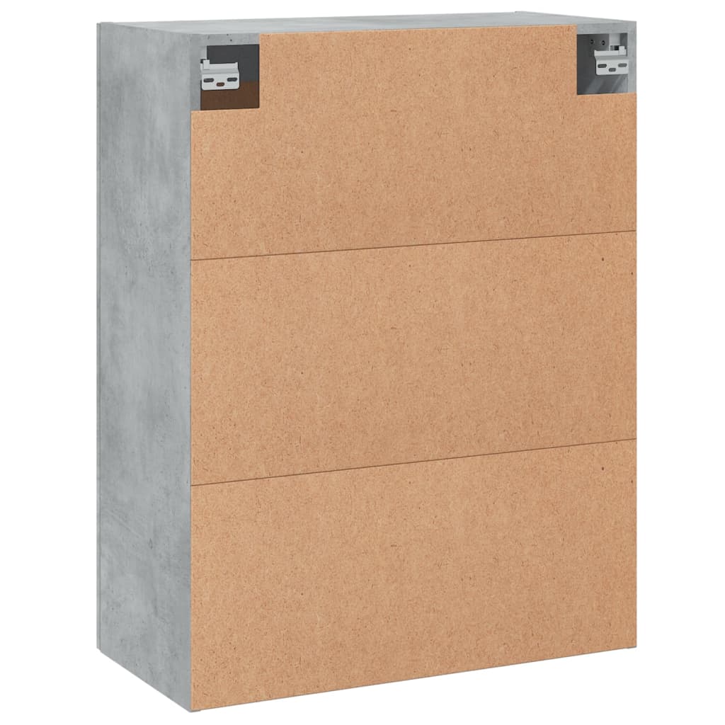 Wall Cabinet Concrete Grey 69.5x34x90 cm Engineered Wood