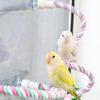 Хлопковая веревка DIY Гибкая жердочка для птиц Удобный захват Нескользящая присоска Птичья веревка для лазания Стабильная Устойчивая к грызению