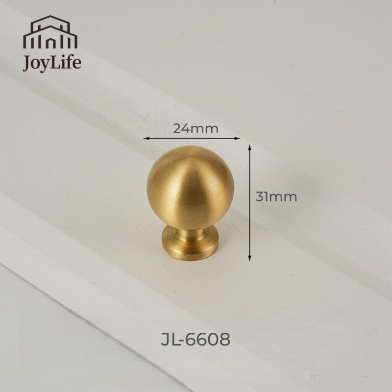 Solid Brass Knob American Cabinet Dresser Drawer Handle Modern Minimalist Wardrobe Pull Eco-Friendly Durable Single Hole