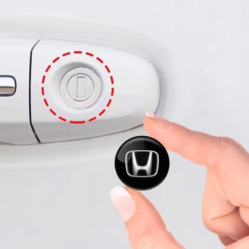 2Pcs Car Lock Stickers Keyhole Anti-blocking Protection Styling For Honda Civic Accord Jazz Fit CRV Odyssey City Pilot Vezel TP6