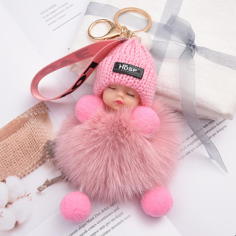 Симпатичная женская сумка-подвеска, плюшевая подвеска, кукла для сна, автомобильный брелок, подвеска, рождественский подарок