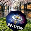 Custom Name Personalized Manchester City FC Print Umbrella, Auto Open Close, 8‑Rib Sturdy Frame, Commute Camping Hiking Use, Birthday Gift