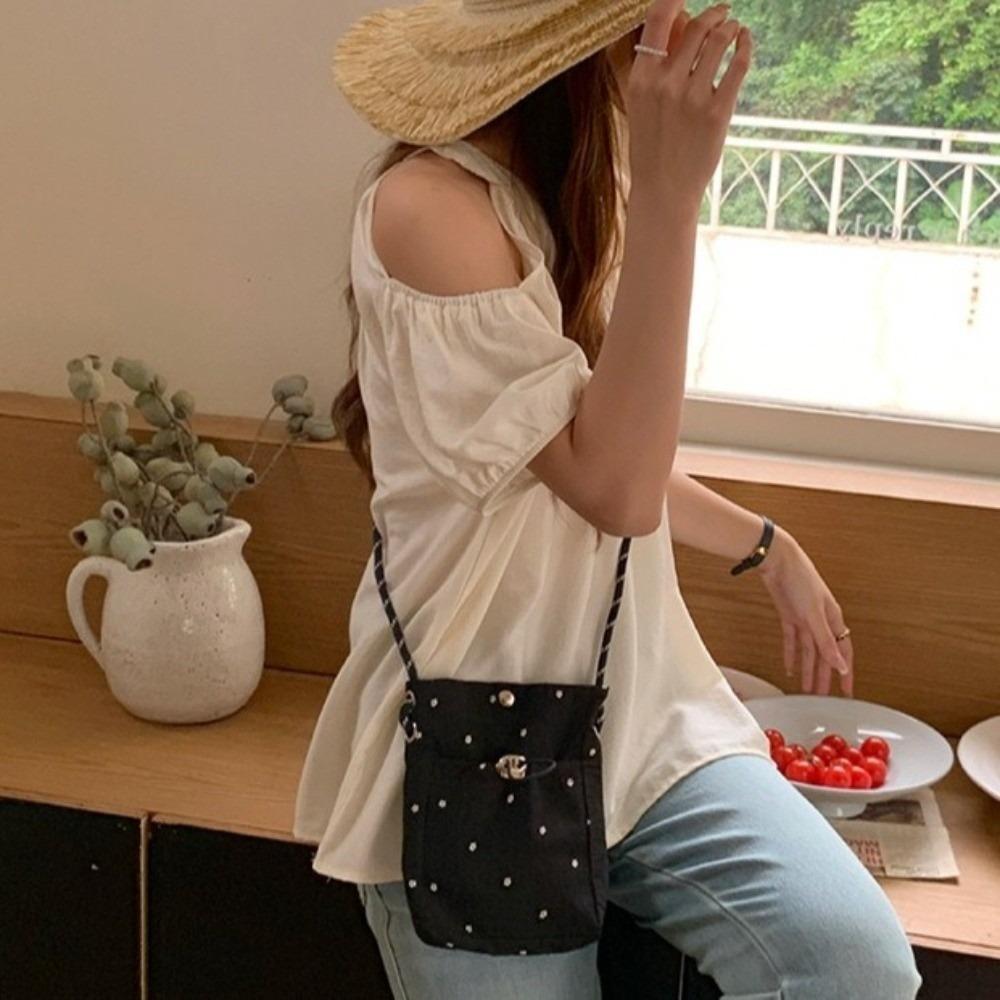 Flower Printed Pleated Cloud Crossbody Bag Lightweight Folded Slant Bag Phone Shoulder Bag  Daily