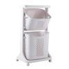 Dirty Clothes Basket with Wheel Save Space Bathroom Simple Shelves Storage Rack High-capacity Mobile Storage Rack Laundry Basket