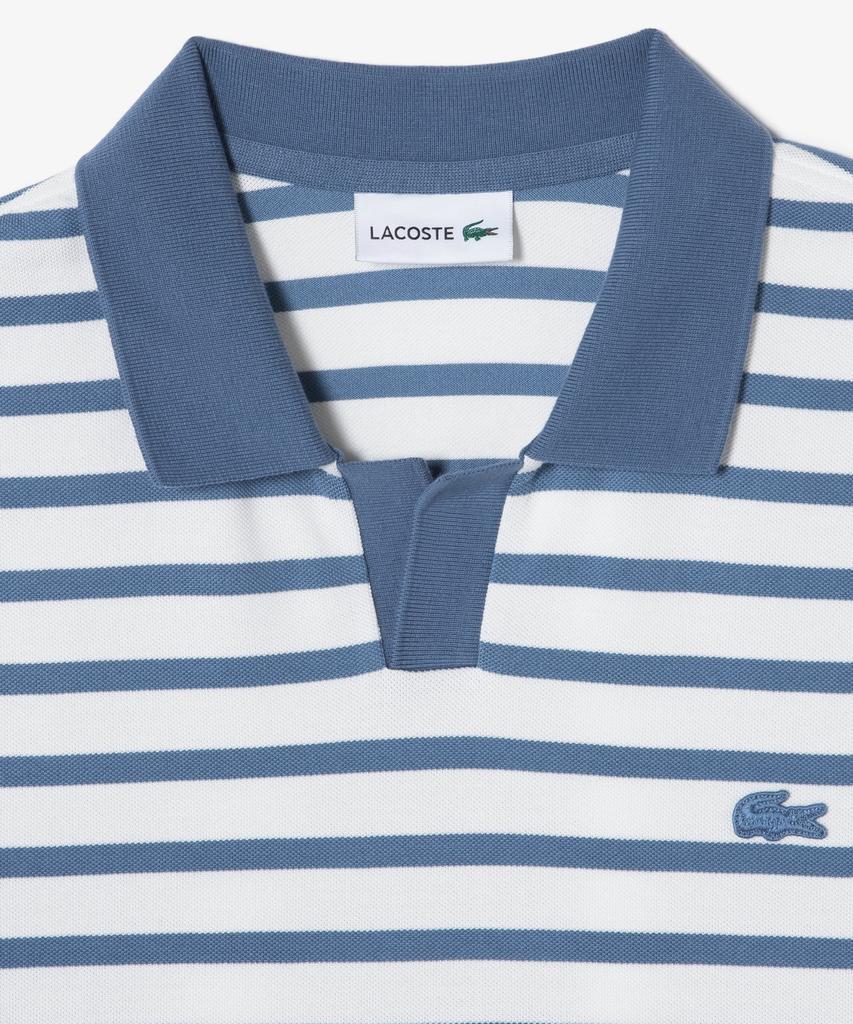 Мужская поло LACOSTE с контрастной отделкой воротника, в полоску, с коротким рукавом Ph486E-56G 776