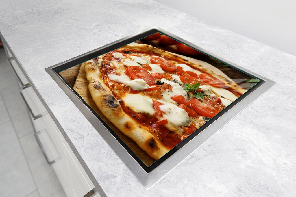 SZKLANA PŁYTA OCHRONNA NA KUCHENKĘ 50x52 PIZZA
