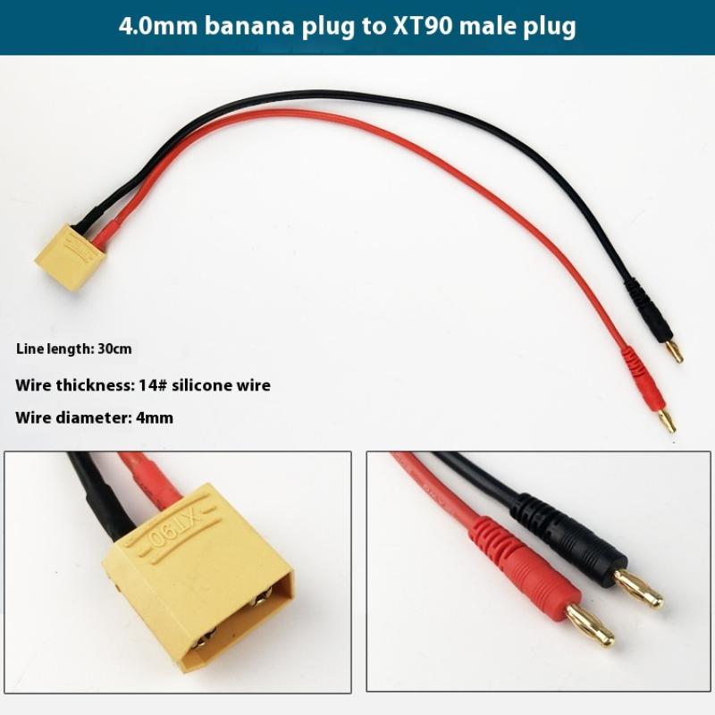 1 Piece Silicone Wire 14AWG For Lipo Battery 15/30cm XT30 XT60 XT90 T Plug Charge Lead To 4.0mm Banana Plugs Charge Cable