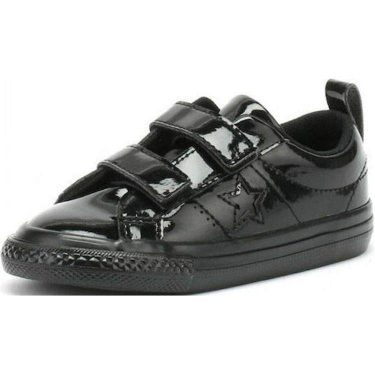 Converse One Star 2V TD Черные детские кроссовки 762522C