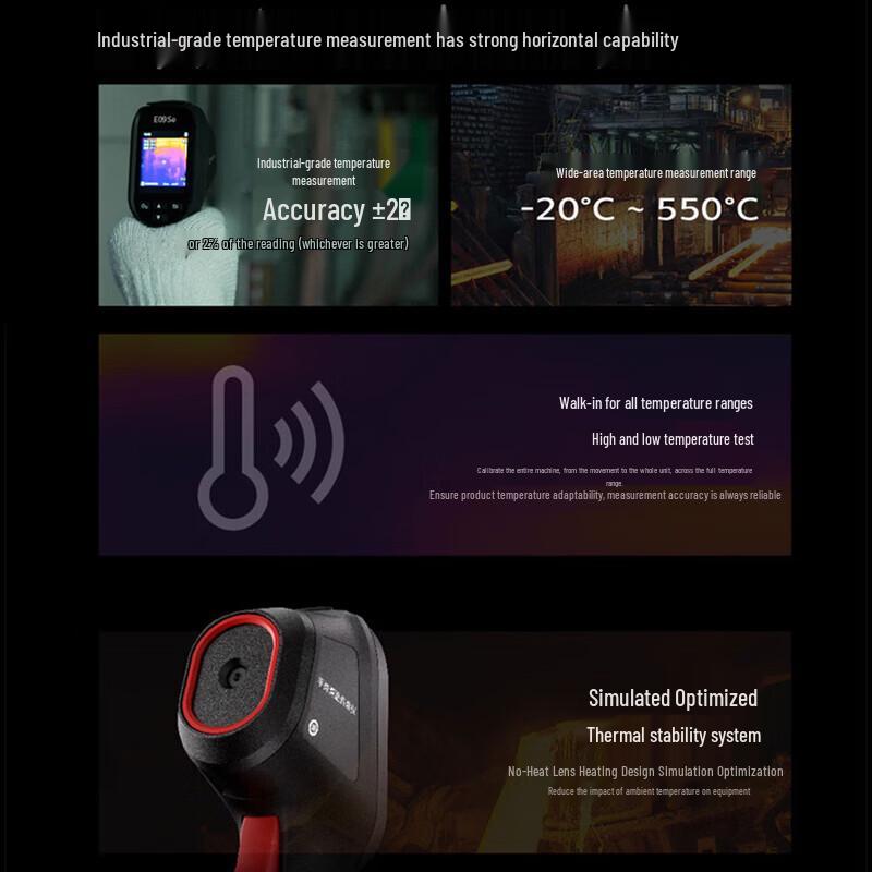 Промышленный тепловизор HIKMICRO E09SE, китайская вилка (адаптер в комплекте)