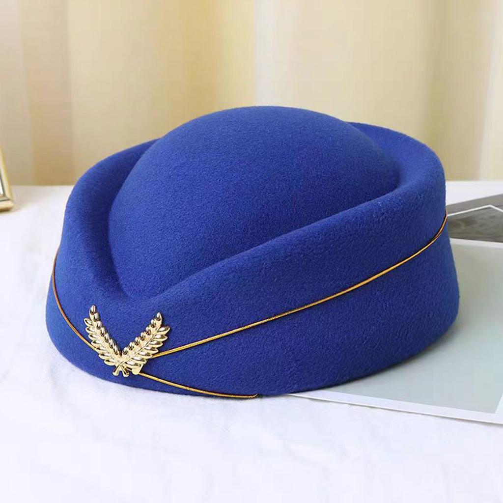 Vintage Beret Stewardess Hat Imitation Wool Versatile Painter Hat Female British Celebrity