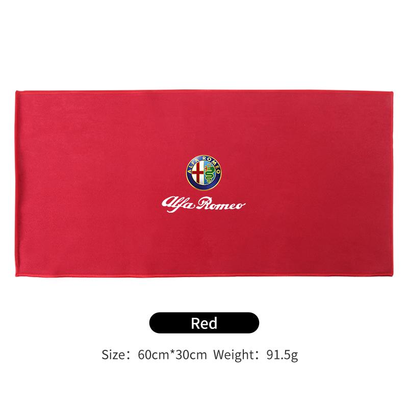 Car Logo Wash Clean Towel Microfiber Cleaning Drying Cloth For Alfa Romeo Giulietta 159 147 156 166 Mito Giulia Stelvio Tonale
