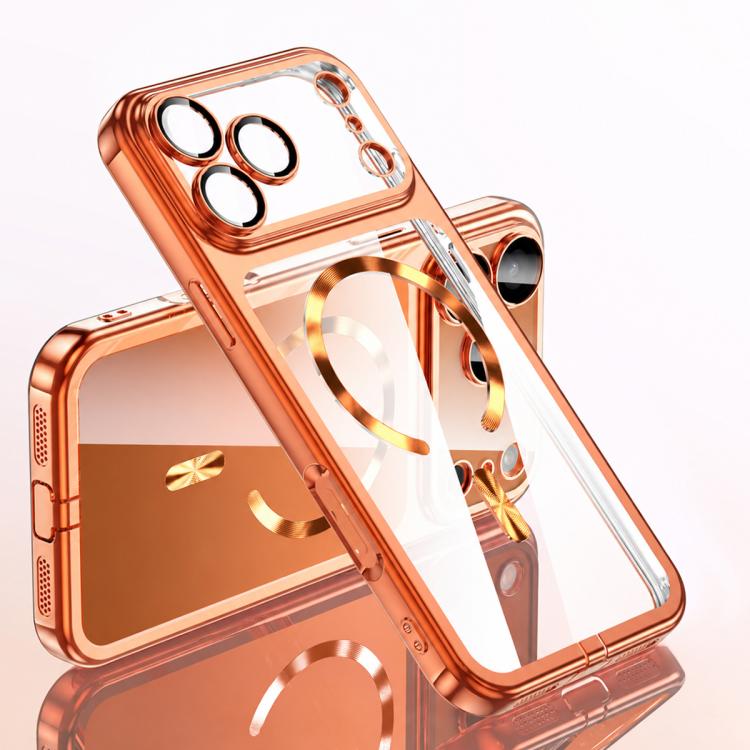Plating Paint TPU MagSafe Case for iPhone 18 Pro, Dust Plug & Lens Film Wear-resistant Lightweight Wireless Charging Protective Cover