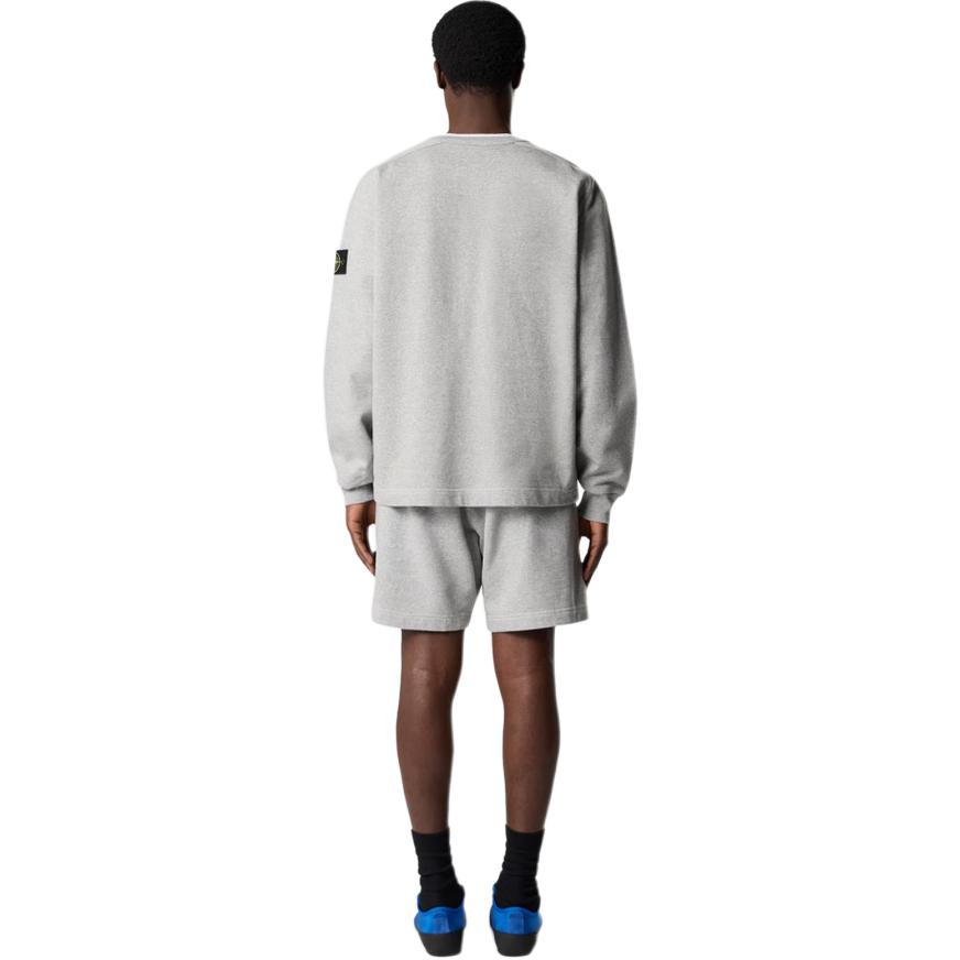 Stone Island Mixed Color Fleece Crewneck Sweatshirt Men sweatshirts Heather-Grey L1S15-6100022-S0329