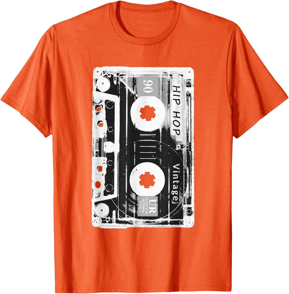 Vintage Cassette Tape Hip Hop Music 80s 90s Retro Distressed T-Shirt