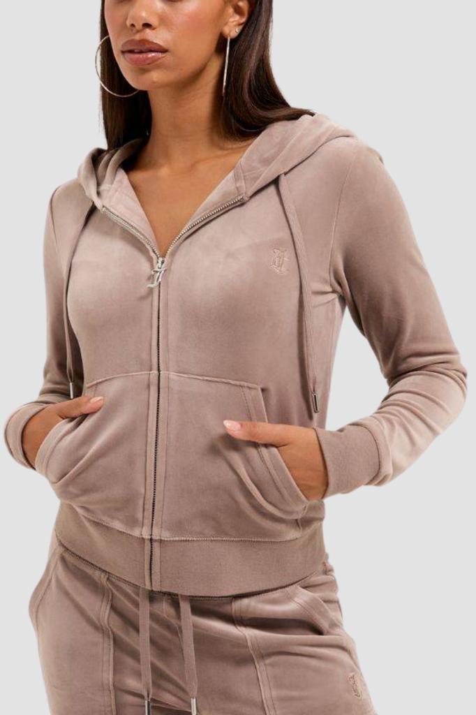 Juicy Couture Ciemno-Beżowa Bluza Damska Robertson Hoodie M