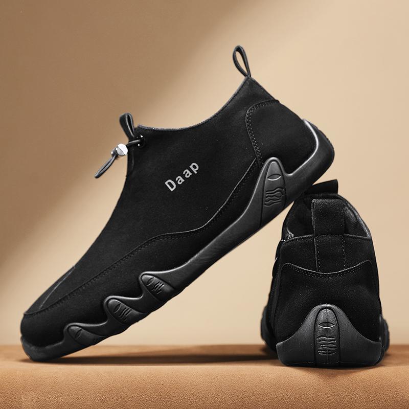 Высококачественная кожаная мужская повседневная обувь, легкие мужские мокасины ручной работы, дышащая удобная обувь для ходьбы, обувь для вождения без застежек