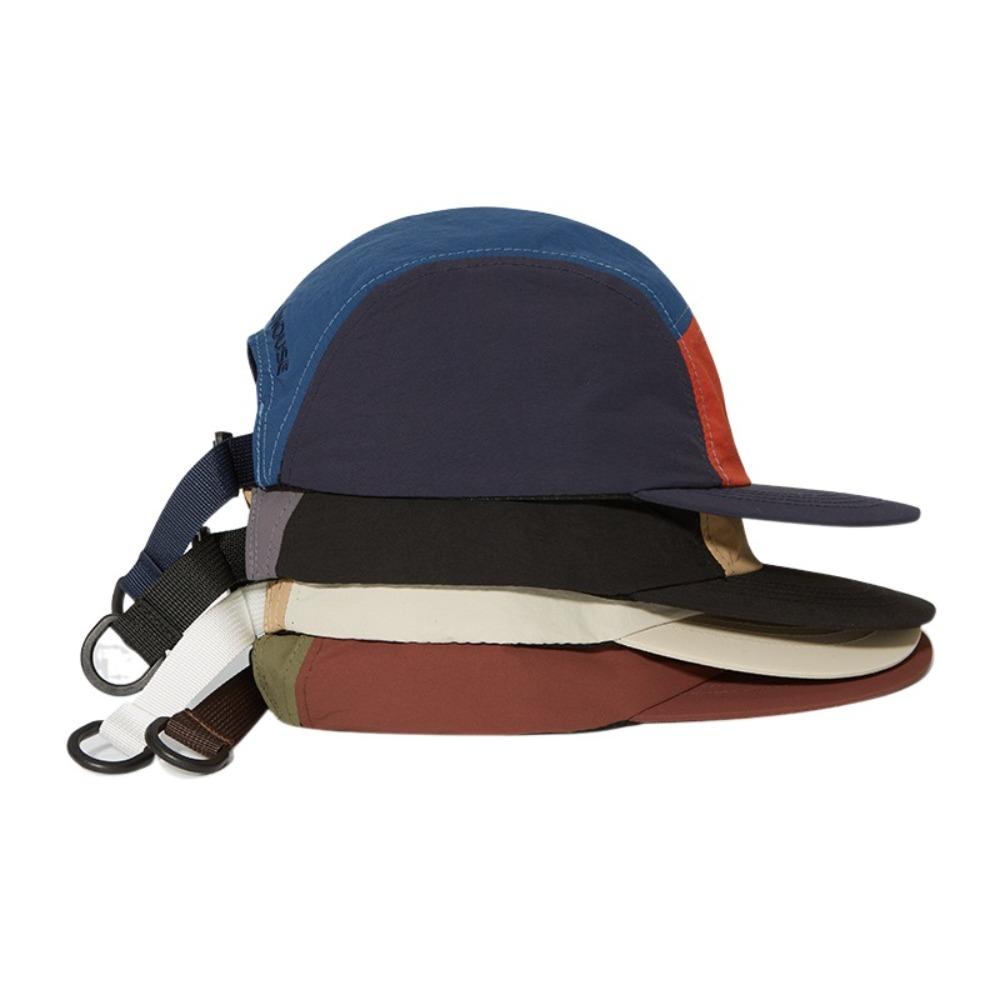 Splicing Quick-drying Dad Hat Waterproof Flat-brimmed Cap Casual 5-panel Baseball Cap  Summer