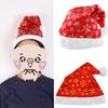 Adult Gild Snowflake Pattern Santa Hat Windproof Hat Traditional Red Christmas Santa Hat for Teens New Year Presents