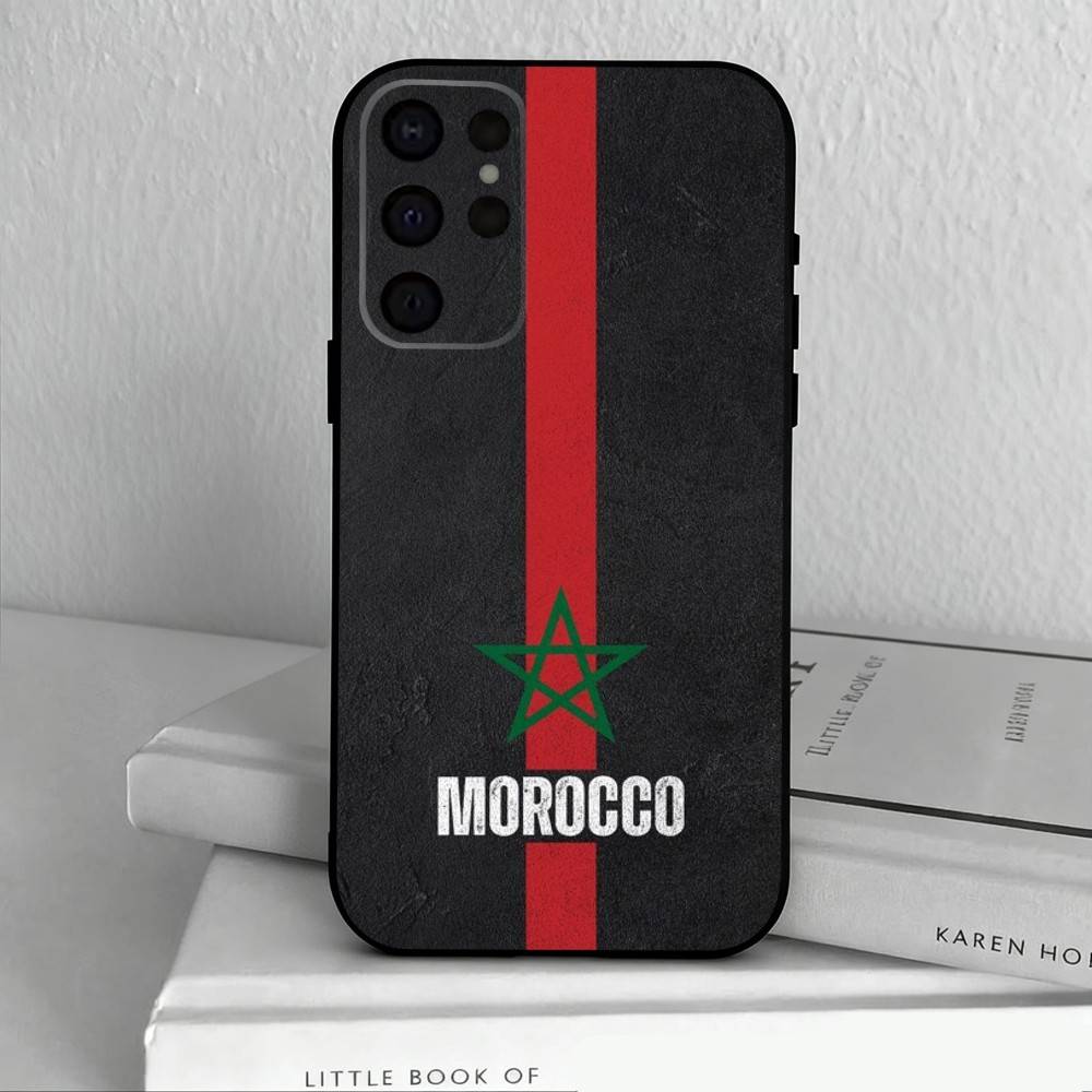 M-Марокко F-Флаг Чехол для телефона для Samsung S25,S24,S21,S22,S23,S30,Ultra,S20,Plus,Другие Мягкий Черный Чехол