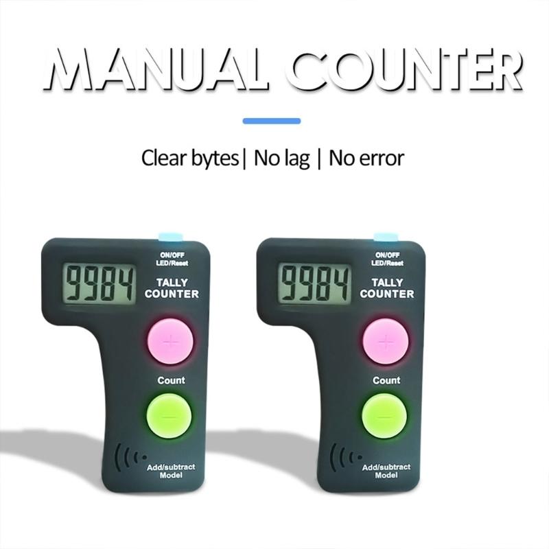 Digital Finger Counter Adjustable Manual Counting Tool Comfortable Grip LED Display Tally Counter for Scoring Counting