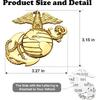 U.S. Marine 3D Eagle Globe Corps Metal Cars Emblem for 250th Anniversary,Eagle Globe Anchor Insignia Decals,Car Medal Gift for Veterans and Military