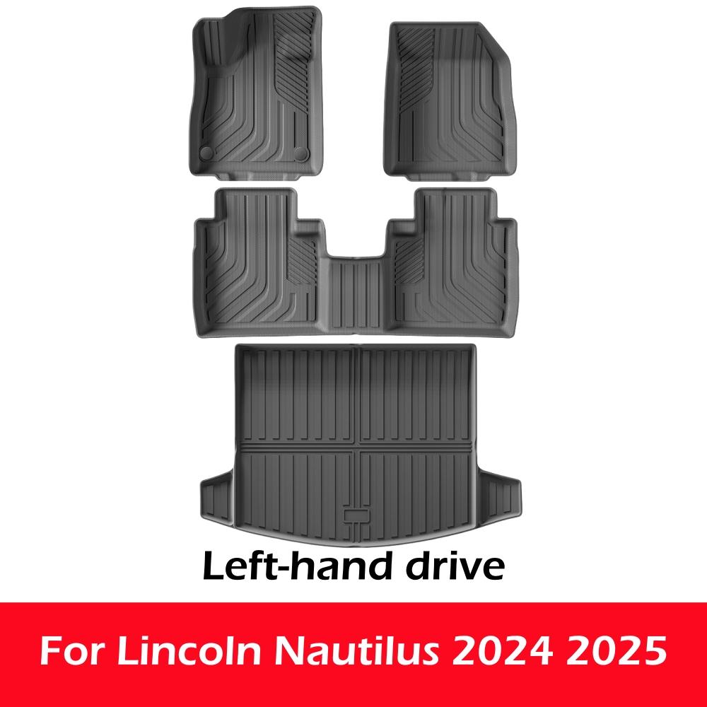 Для Lincoln Nautilus 2025 2025 автомобильные коврики в багажник TPE 3D коврик для ног черный левый руль
