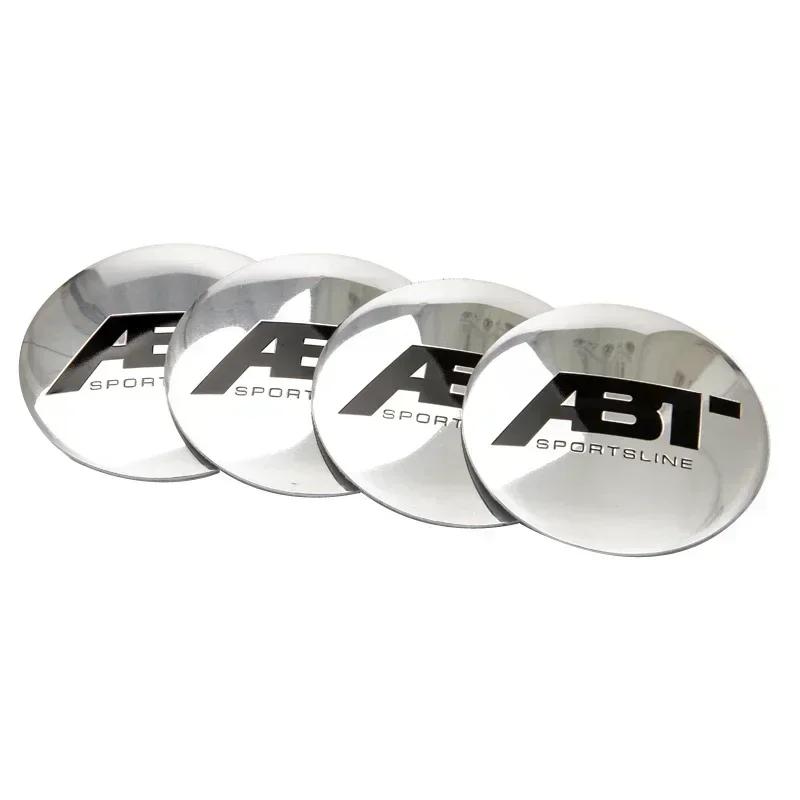 VW Polo Golf 4 5 Valve Stems Caps 56MM Car Wheel Center Stickers Hub Badge For Volkswagen VW RLINE GTI ABT SR Golf 6 7 8 MK3 MK7 Polo Tiguan Tour EP1