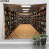 VIKAMA Ретро Библиотека Книжная полка Гобелен Современный Минималистичный Фон для Кабинета Ткань Литературный Ретро Стиль Декор Гостиной