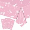 Bow Birthday Theme Table Cover Plastic Tablecloth New Table Clothes  for Girls Kids