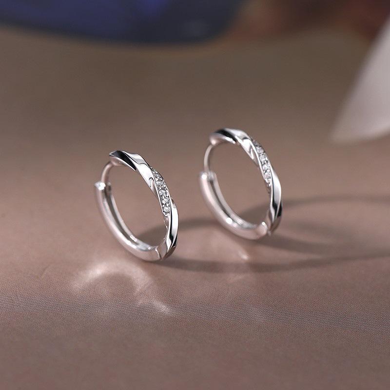 2023 New High-End 925 Sterling Silver Hoop Earrings: Stylish, Elegant, Light Luxury Design for Women